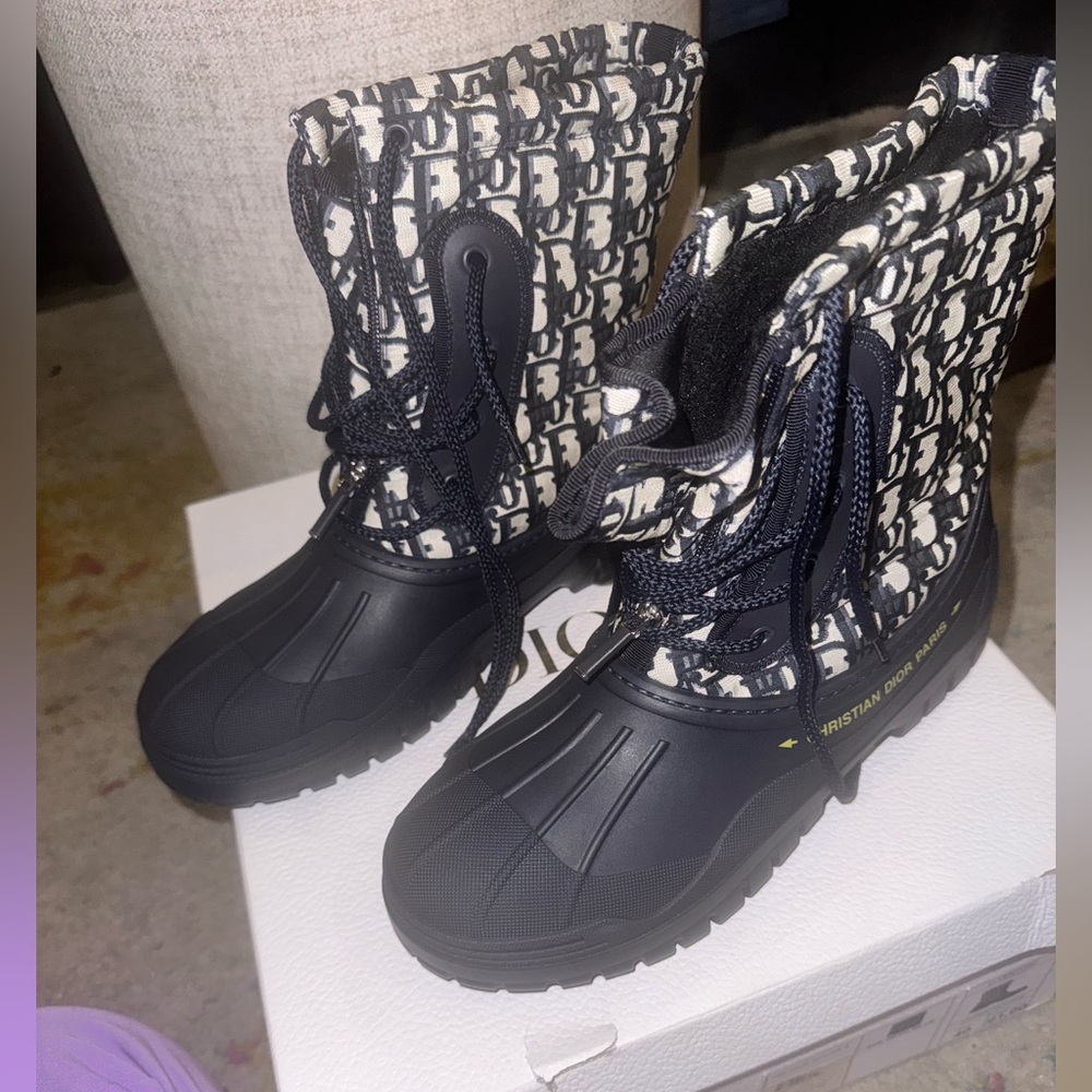 Dior oblique nylon boots size 40